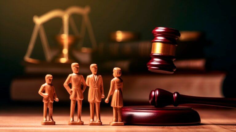 Graphic representing a family court dispute in Texas